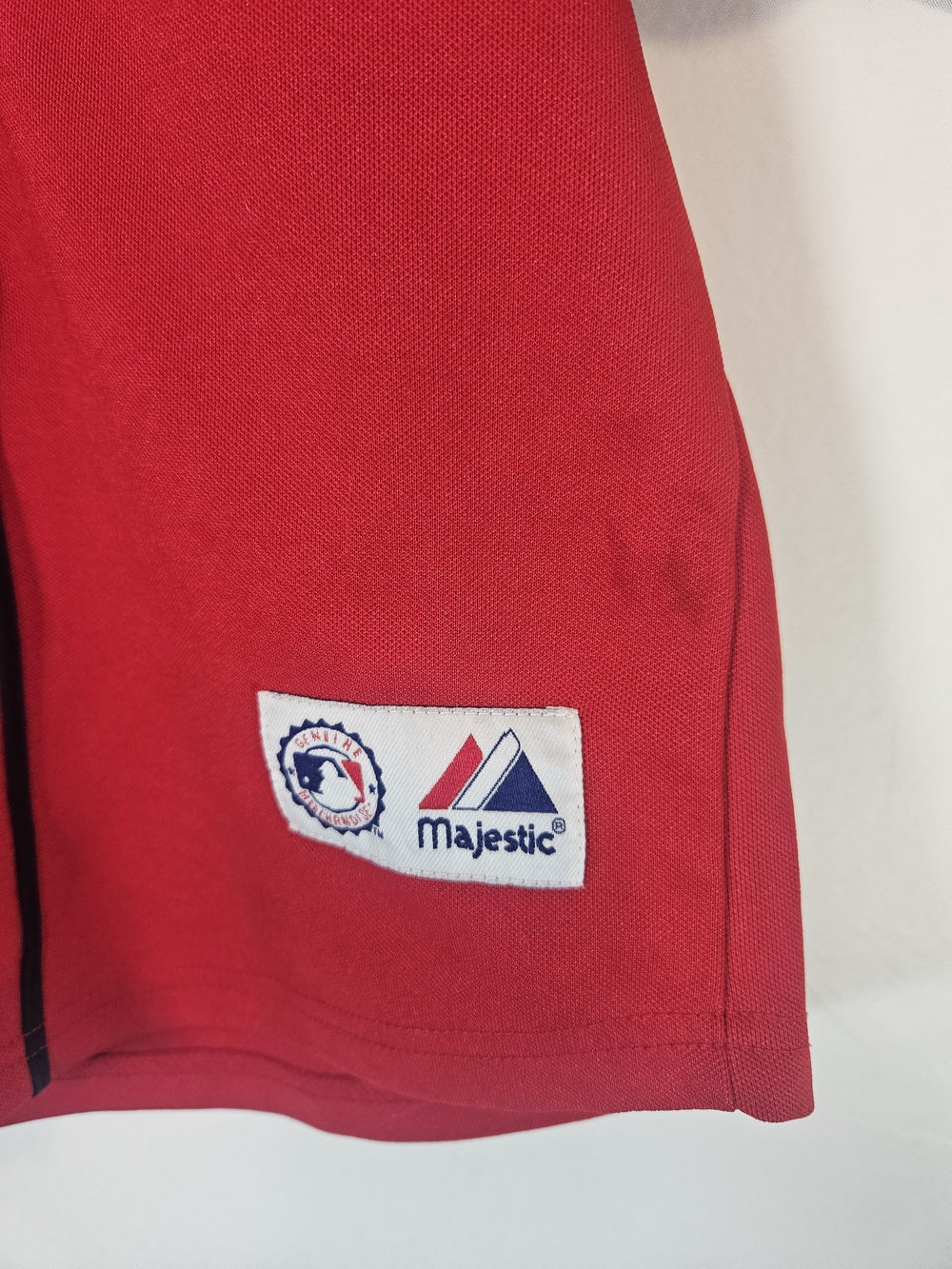 Majestic Red Kids Boston Red Sox Jersey with Black Trim Varitek #33 - Picture 6 of 9